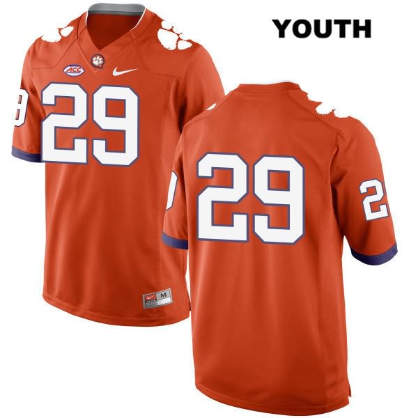 Youth Clemson Tigers #29 Michael Becker Stitched Orange Authentic Style 2 Nike No Name NCAA College Football Jersey CXY2546MA